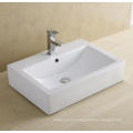 Ceramic Semi-Recessed Basin Hotel Wash Basin Bathroom Basin